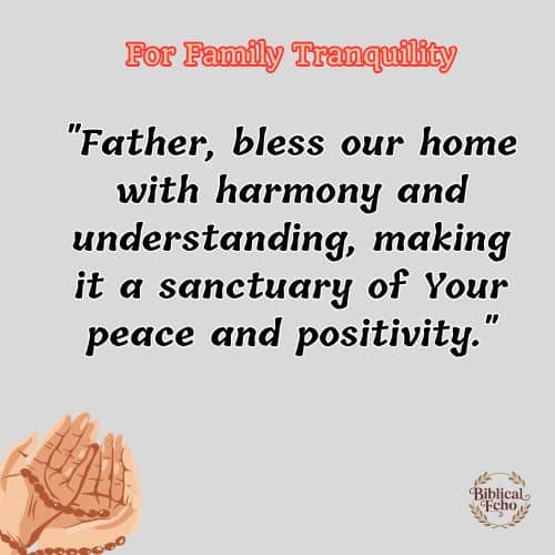 For Family Tranquility