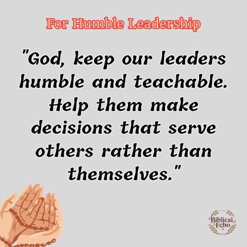 For Humble Leadership