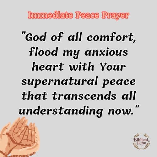 Immediate Peace Prayer