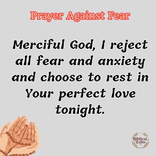Prayer Against Fear Prayer Against Fear