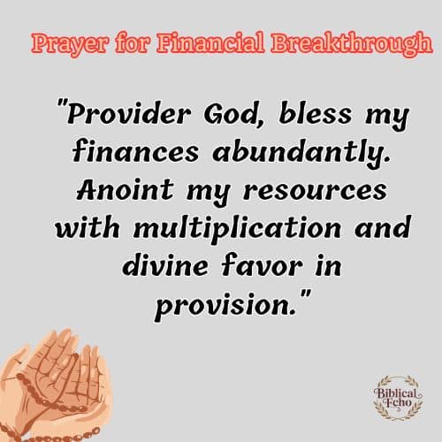 Prayer for Financial Breakthrough Prayer for Financial Breakthrough