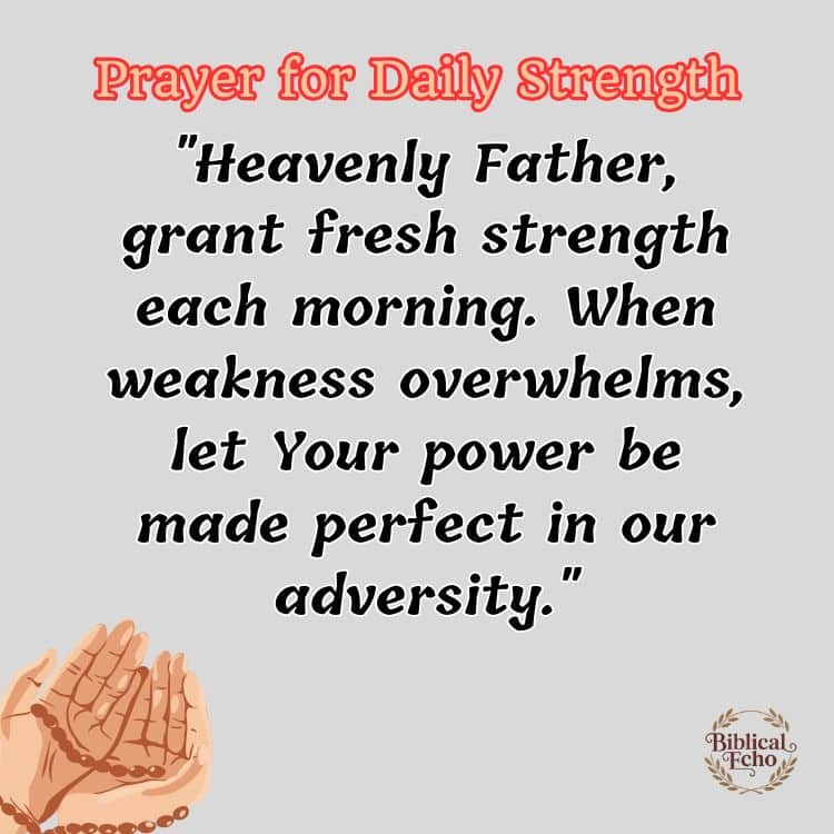 Prayer for Daily Strength
