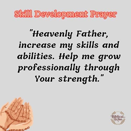 Skill Development Prayer