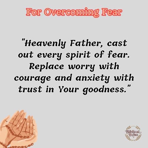 For Overcoming Fear