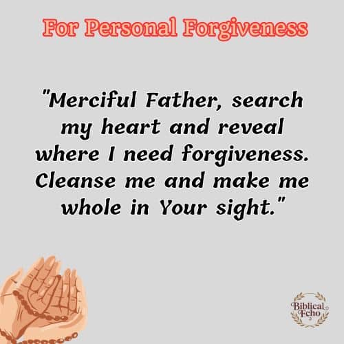 For Personal Forgiveness