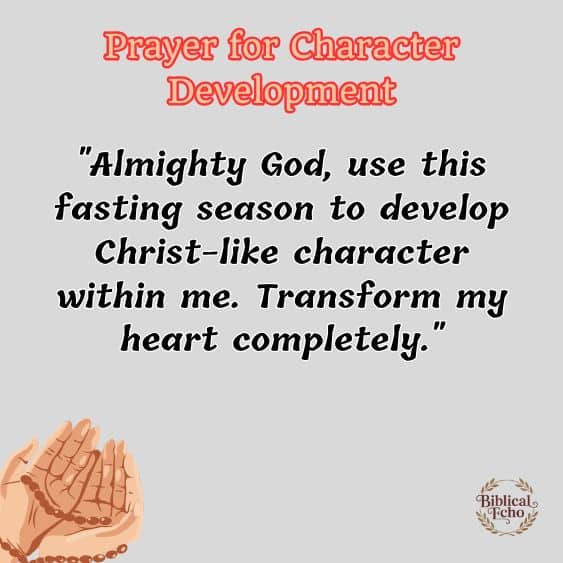 Prayer for Character Development