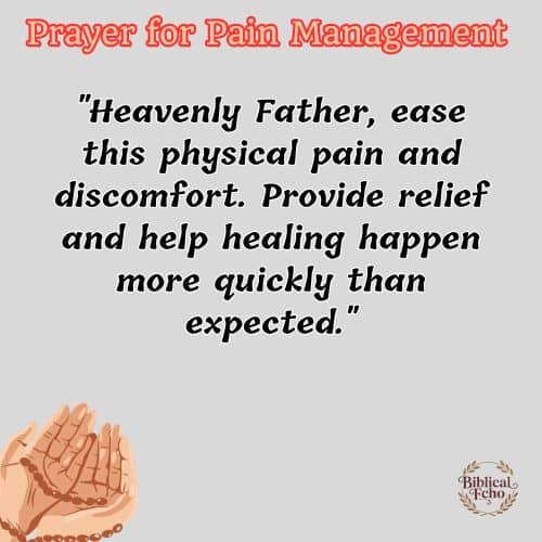 Prayer for Pain Management